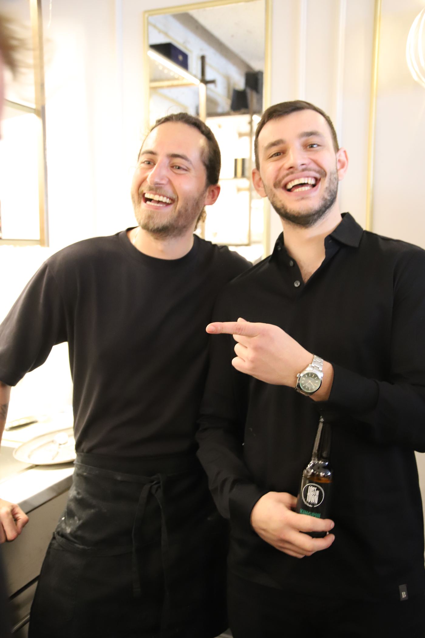 Two of the JAMM chefs, after service.